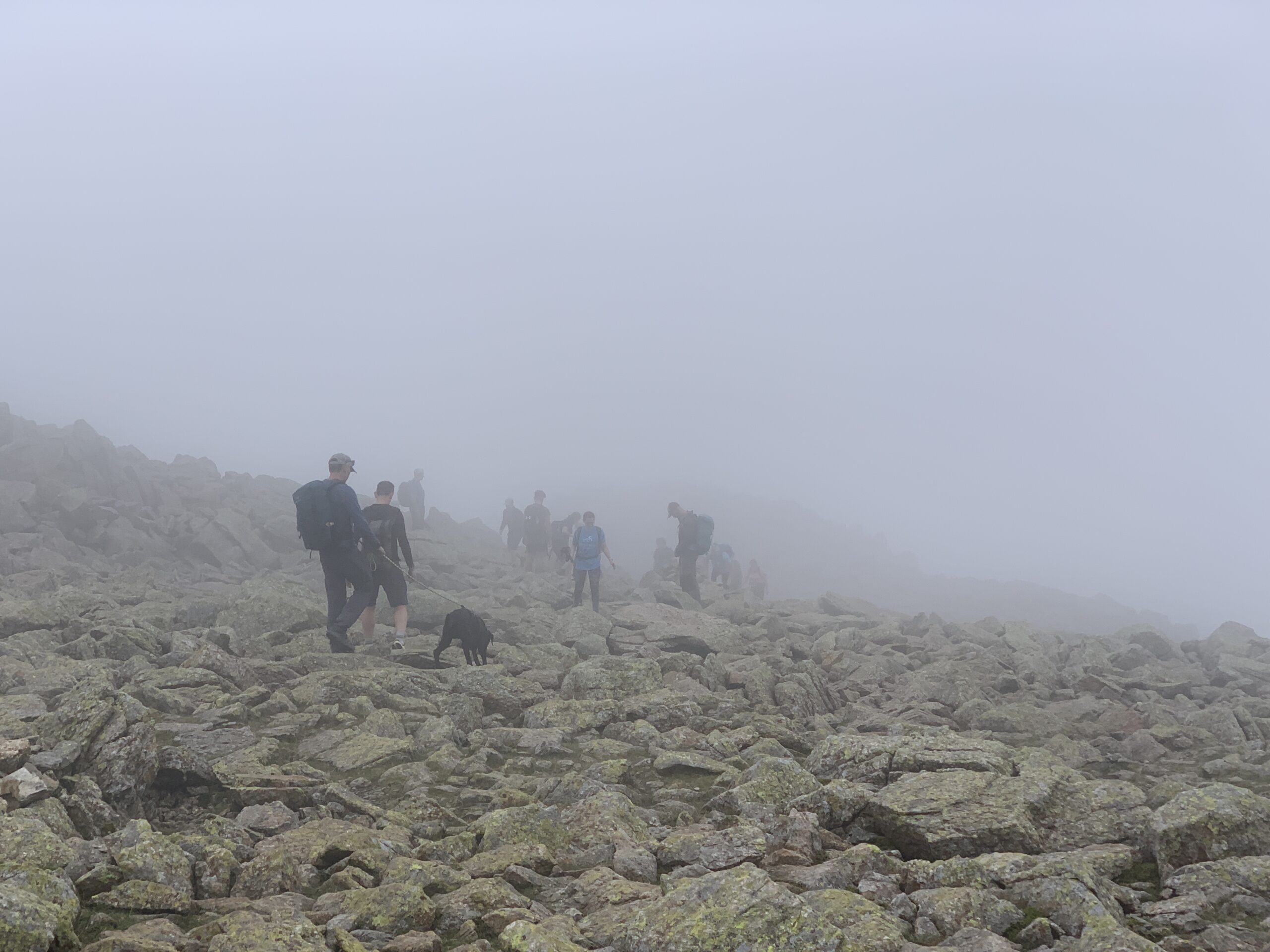 Thick cloud on the boulder field